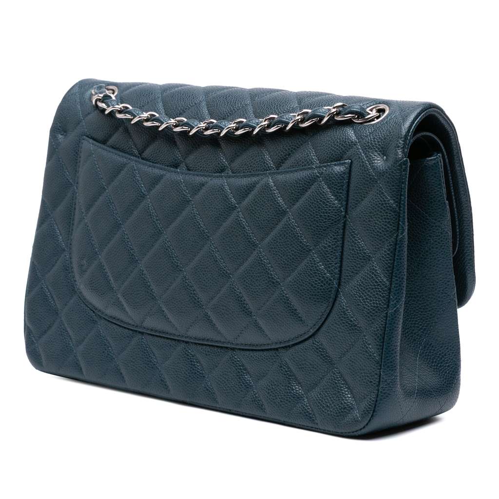 Chanel Jumbo Classic Iridescent Caviar Double Flap - Back view