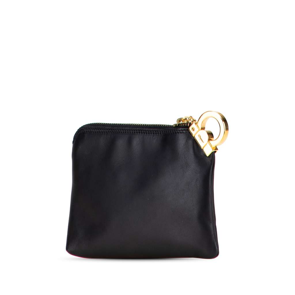 Salvatore Ferragamo Leather Gancini Coin Pouch - Back view