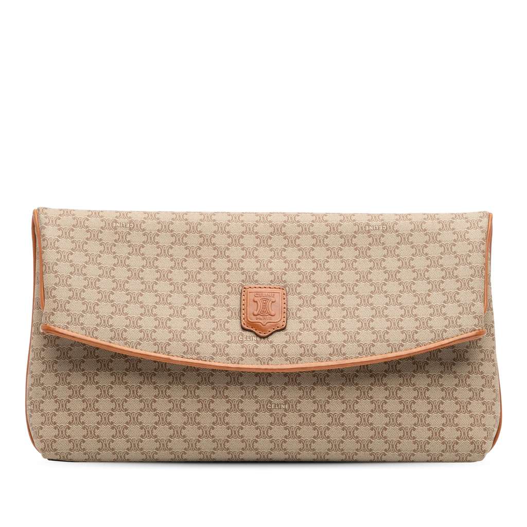 Celine Macadam Coated Canvas Clutch