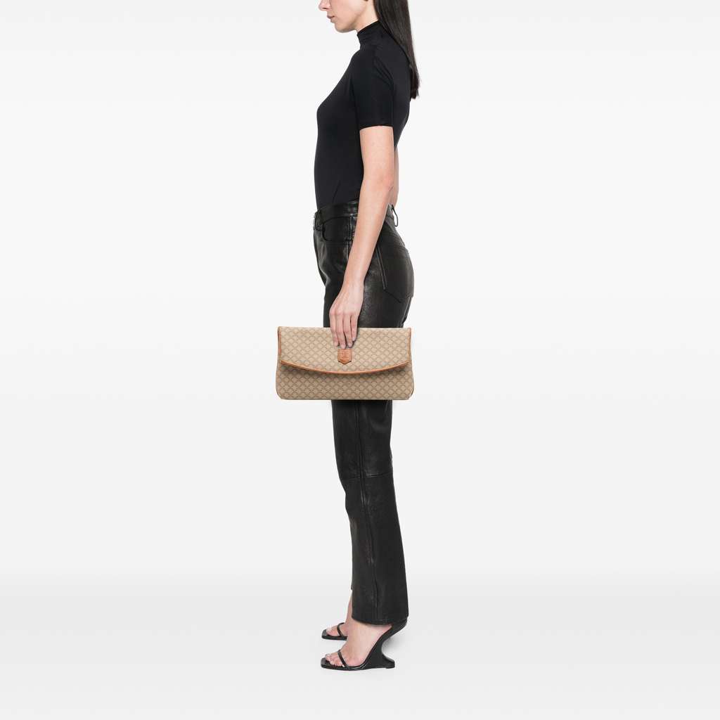 Celine Macadam Coated Canvas Clutch - Image 11