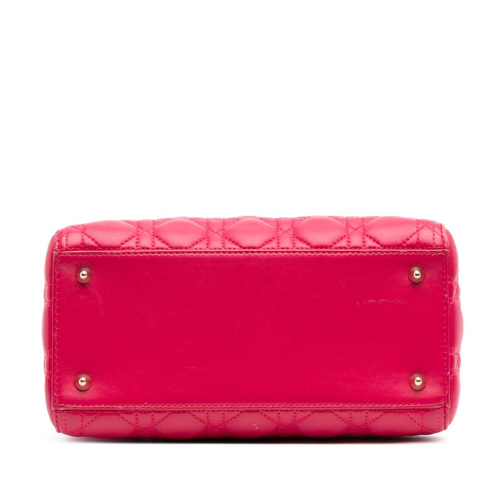 Dior Medium Lambskin Cannage Lady Dior - Image 6