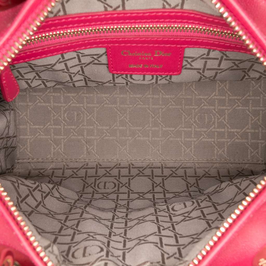 Dior Medium Lambskin Cannage Lady Dior - 4