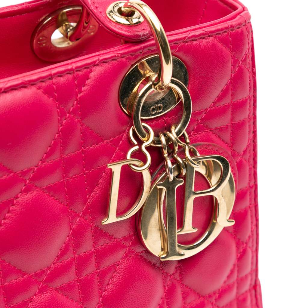 Dior Medium Lambskin Cannage Lady Dior - Detail 2