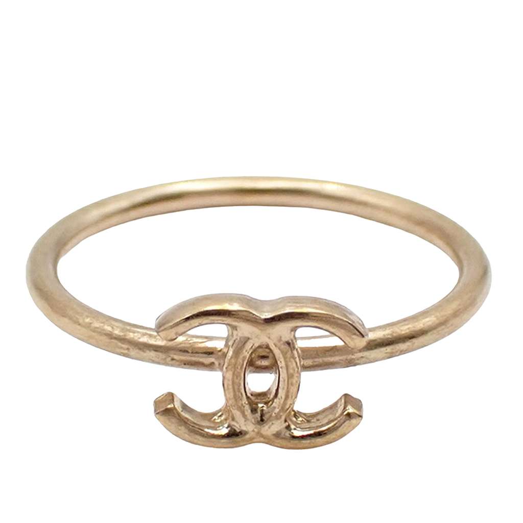 Chanel Gold Plated CC Ring