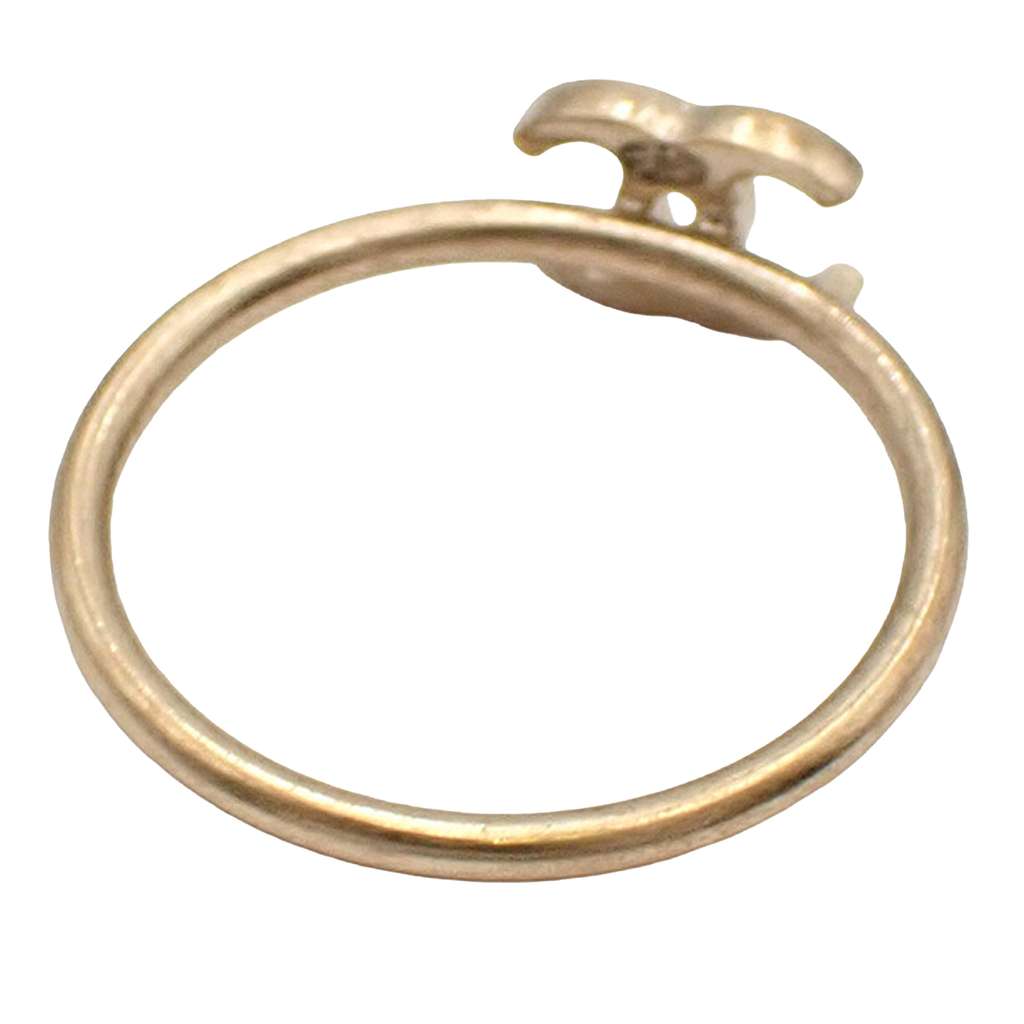 Chanel Gold Plated CC Ring - Back view