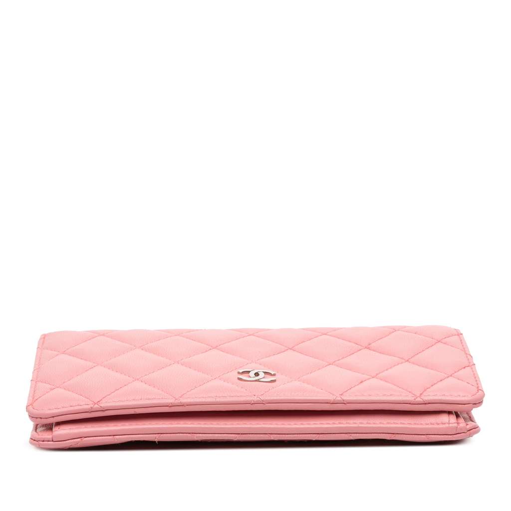 Chanel CC Quilted Lambskin Bifold Long Wallet - Image 6