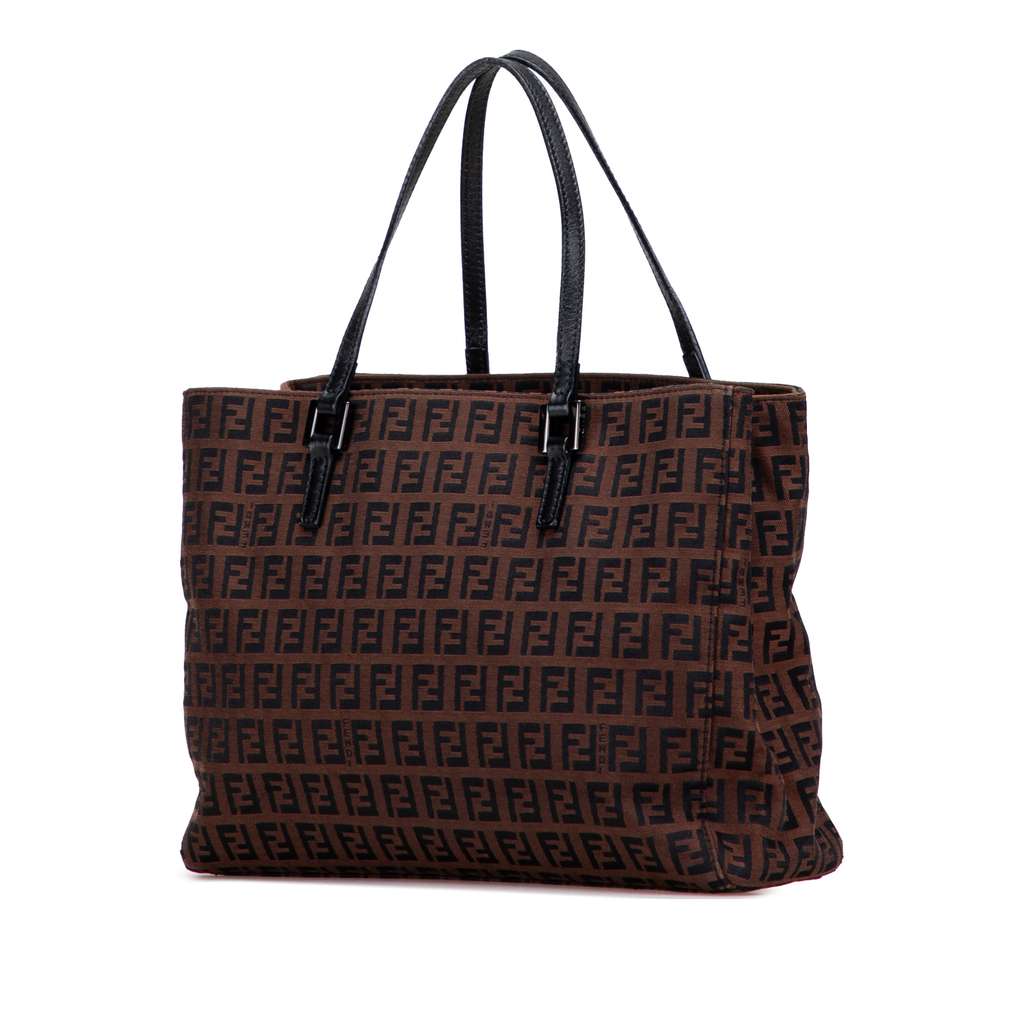 Fendi Zucchino Canvas Tote - Back view