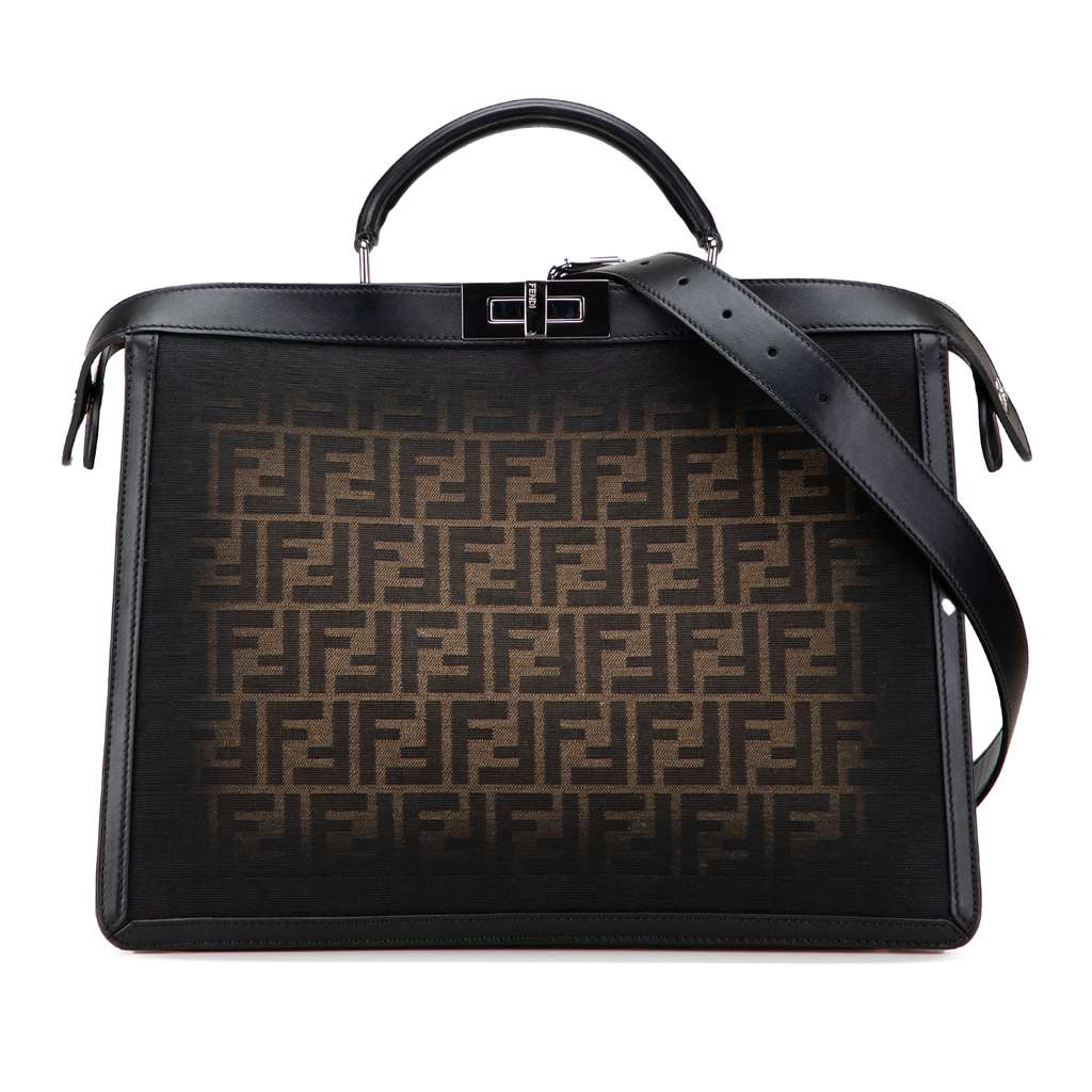 Fendi Medium Zucca Peekaboo ISeeU Briefcase