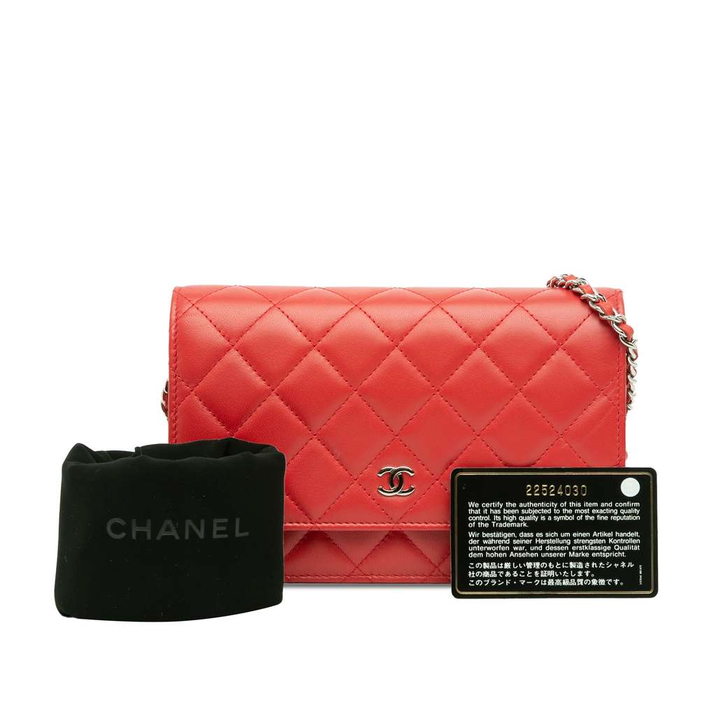 Chanel CC Quilted Lambskin Wallet on Chain - Image 13