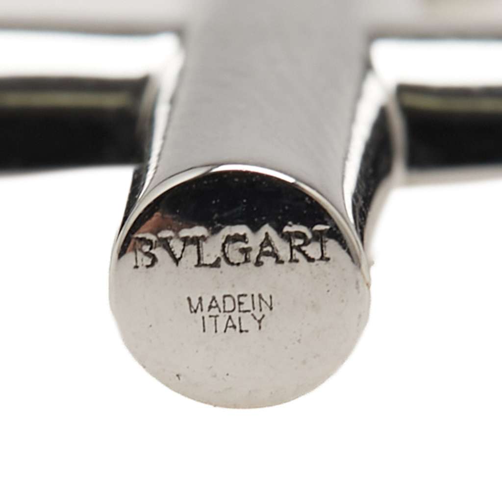 Bvlgari 18K White Gold Latin Cross Pendant Necklace - 4