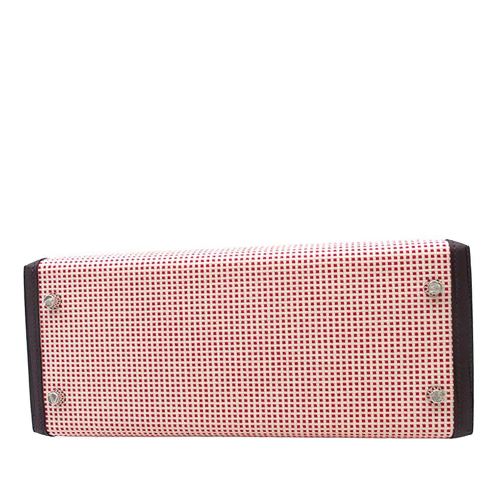 Hermès Toile Quadrille and Swift Kelly II Sellier 28 - 3