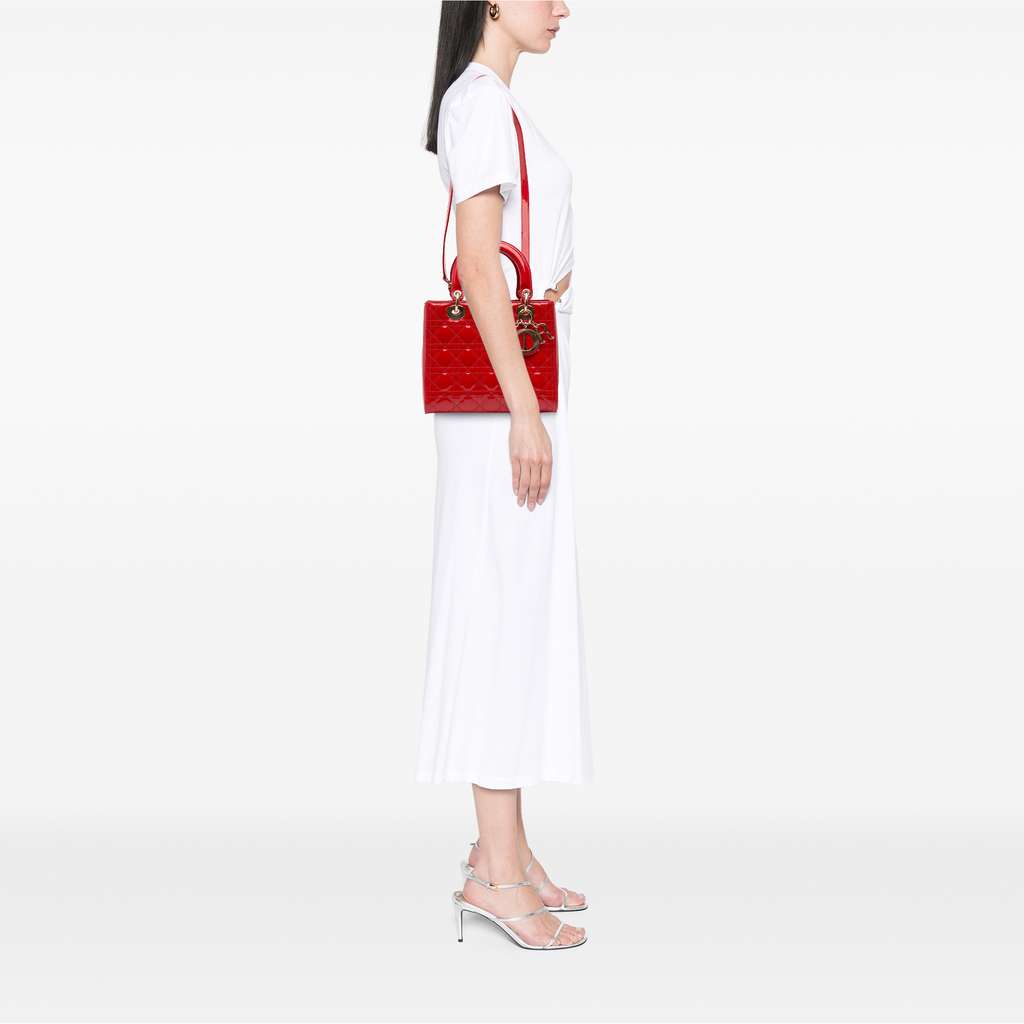 Dior Medium Patent Cannage Lady Dior - Image 11