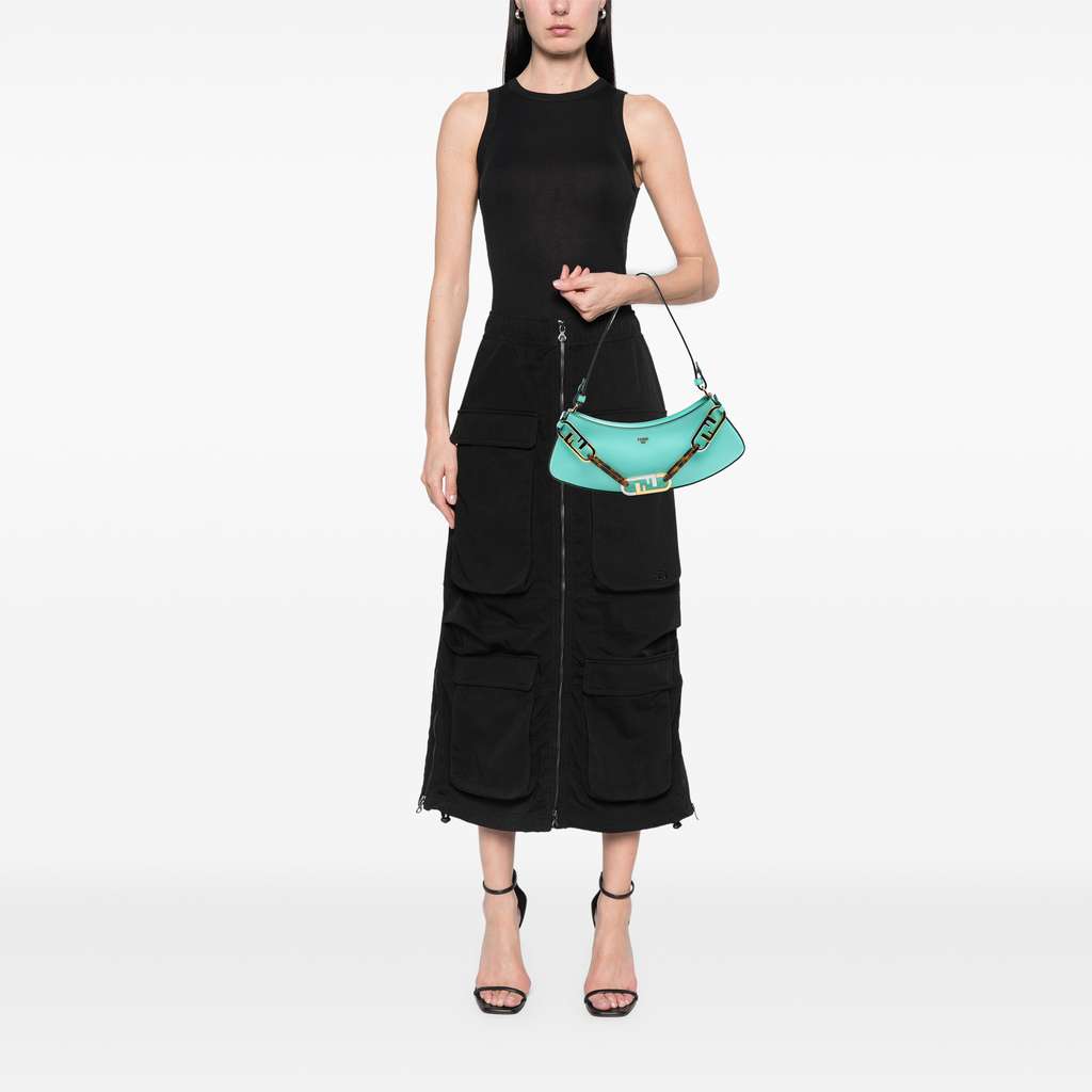 Fendi Leather OLock Swing Satchel - Image 10