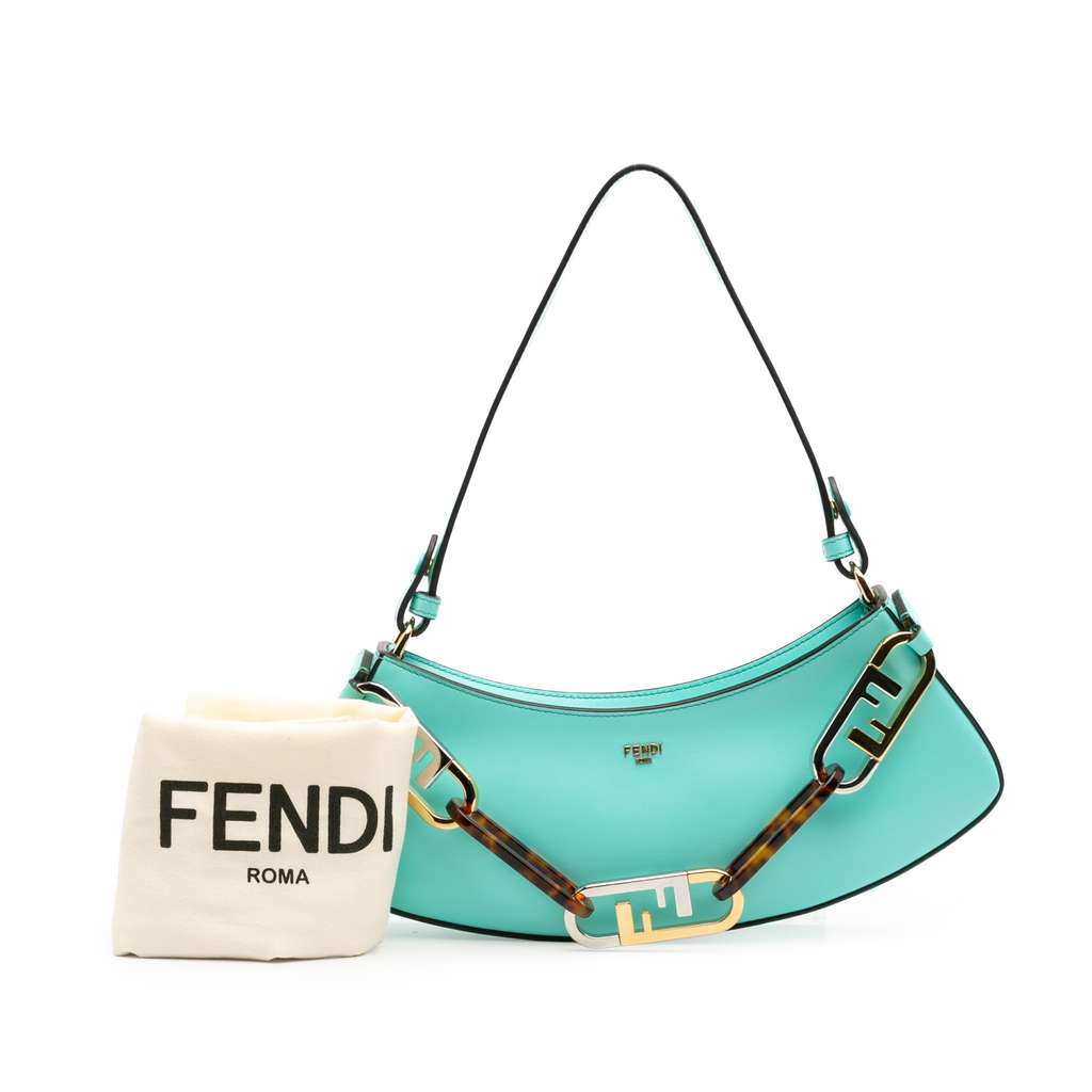Fendi Leather OLock Swing Satchel - Image 11