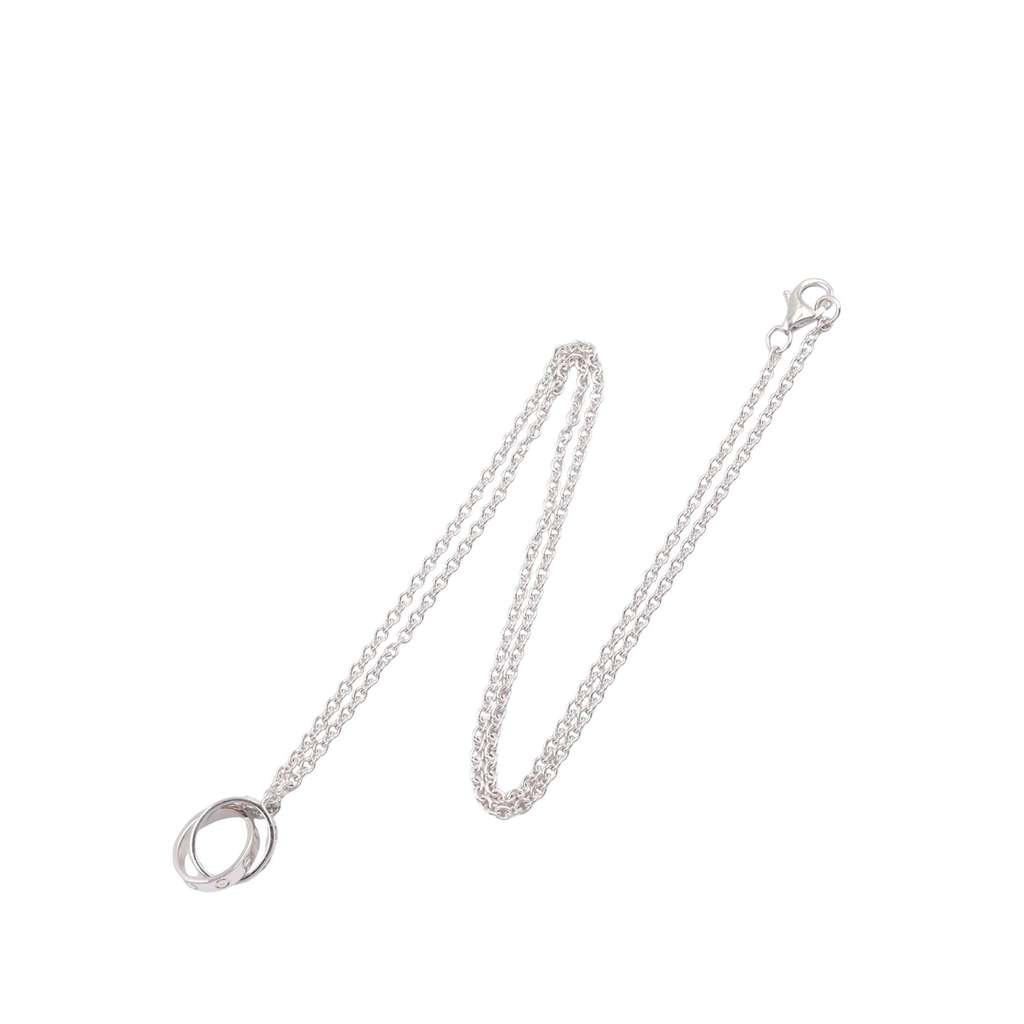 Cartier 18K White Gold Love Necklace - Side view