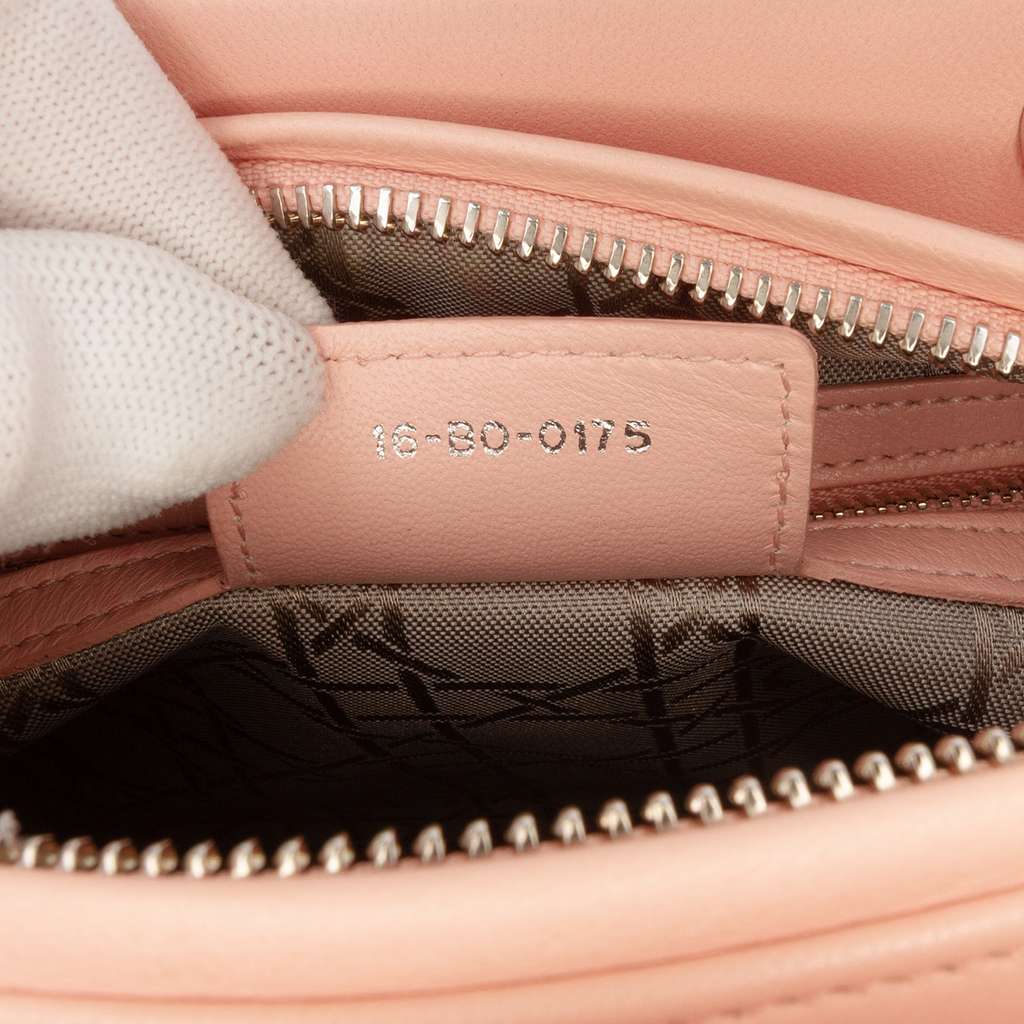 Dior Medium Lambskin Cannage Lady Dior - Side view