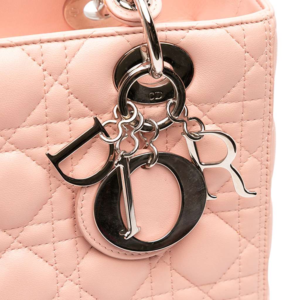 Dior Medium Lambskin Cannage Lady Dior - Detail 1