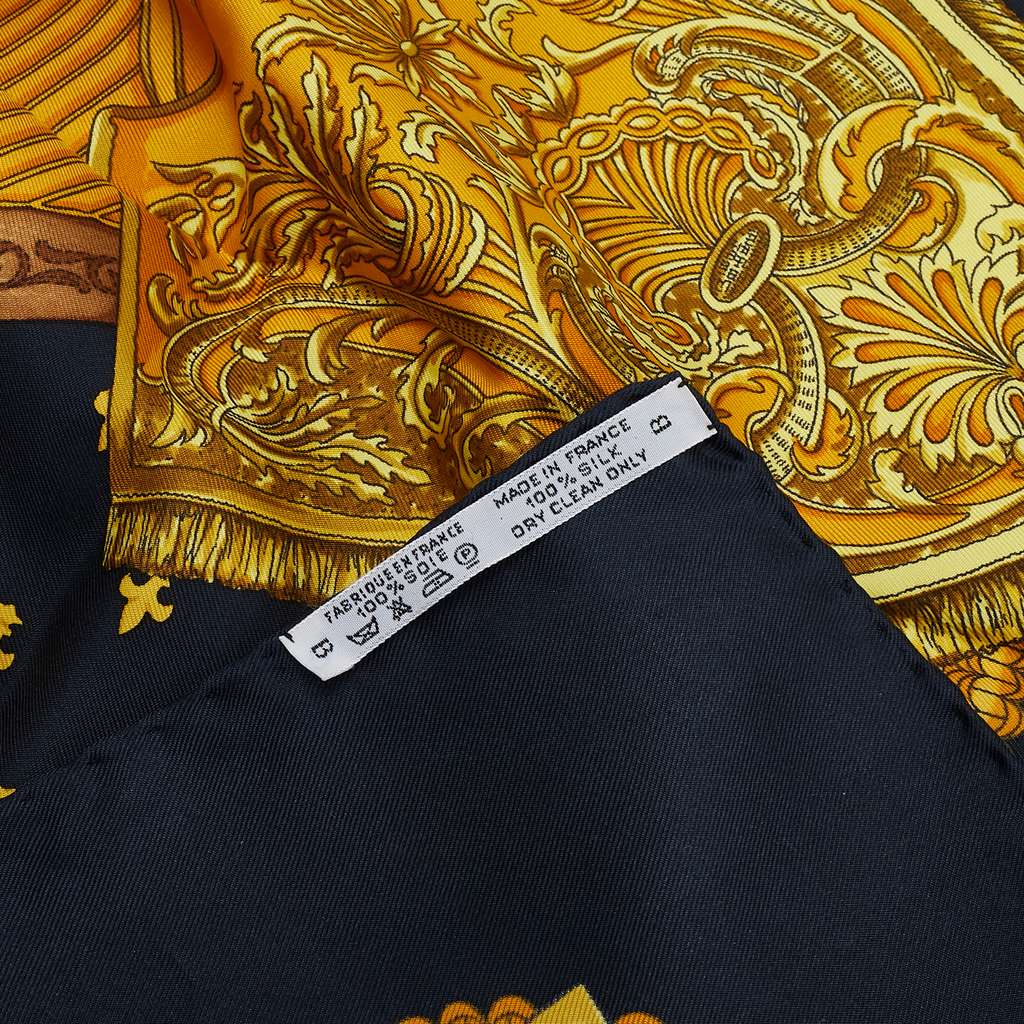 Hermès Selles A Housse Silk Scarf - Back view