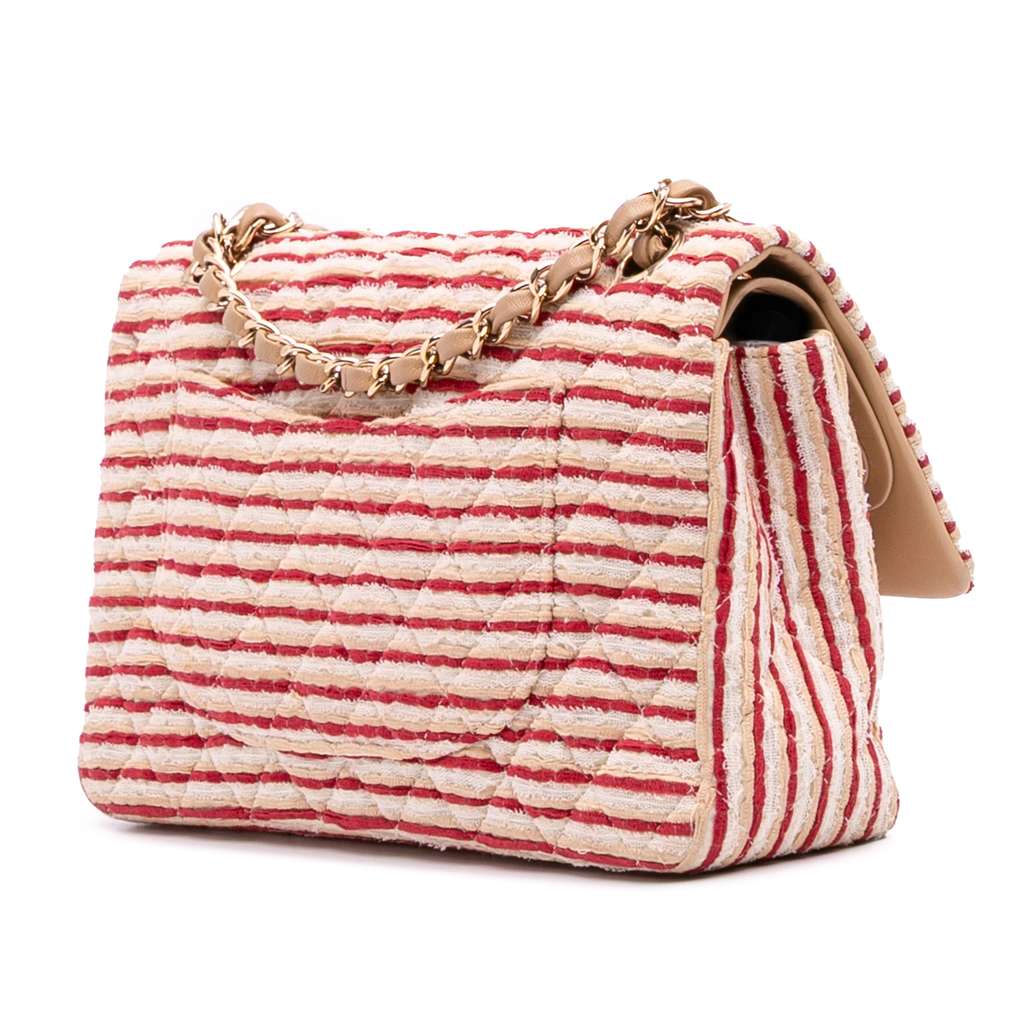 Chanel Medium Classic Jersey Coco Sailor Double Flap - Back view