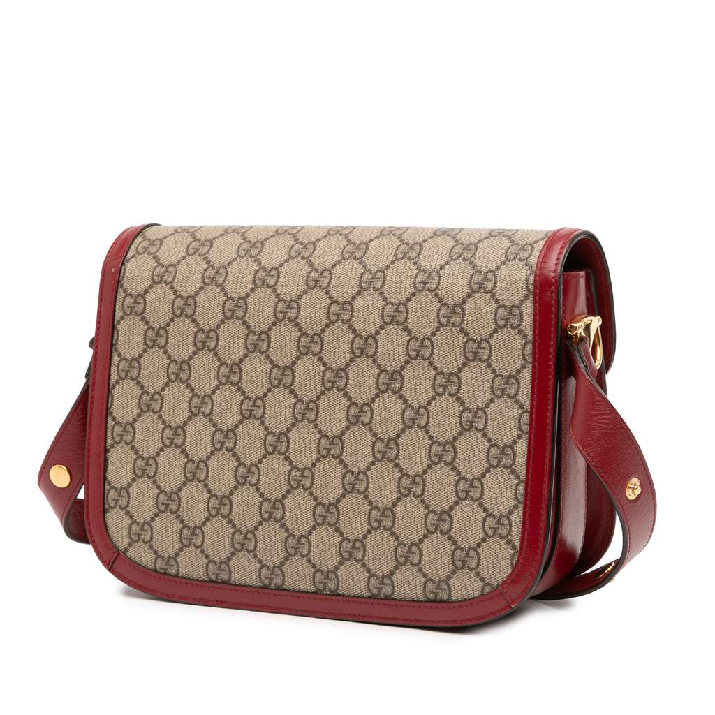Gucci Small GG Supreme Horsebit 1955 Crossbody - Back view