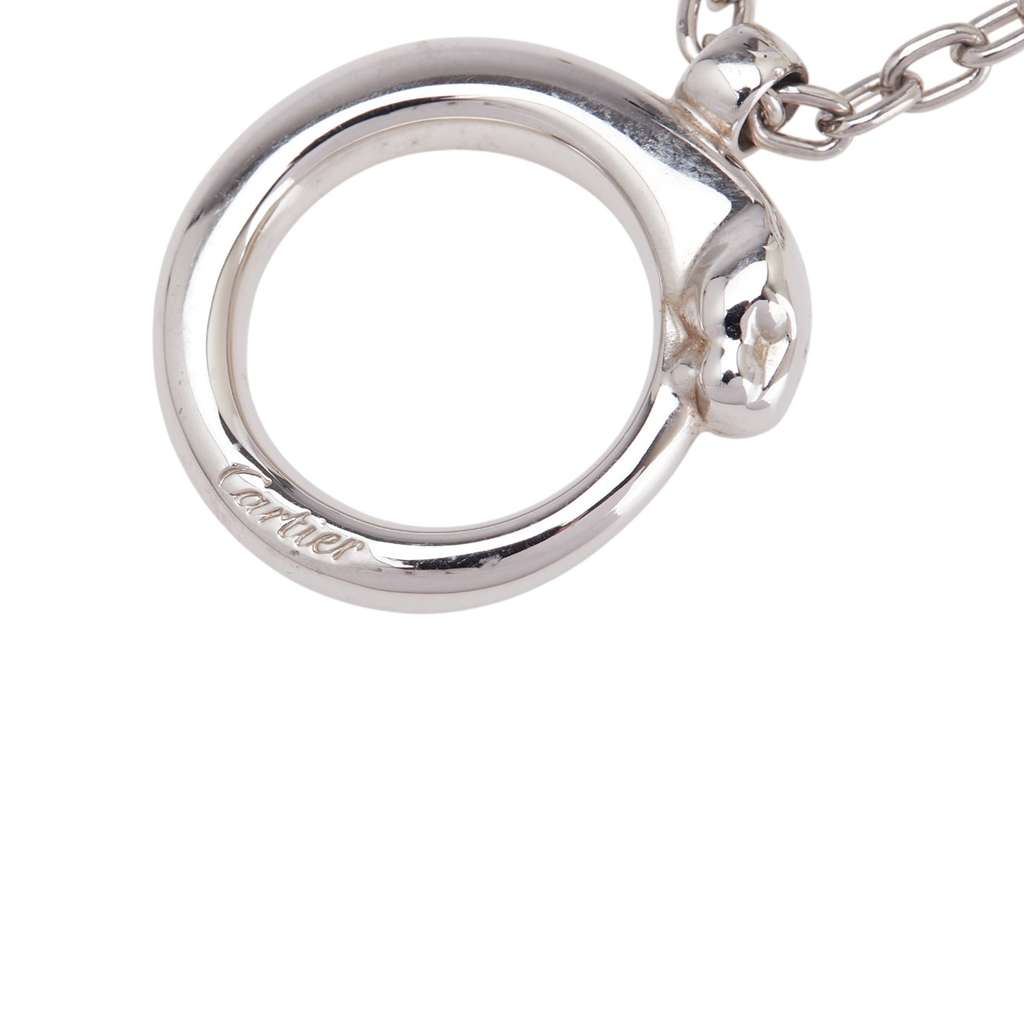 Cartier Silver Tone Panthere Chain Key Chain - Side view