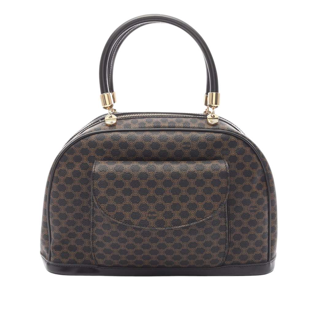 Celine Macadam Coated Canvas Handbag