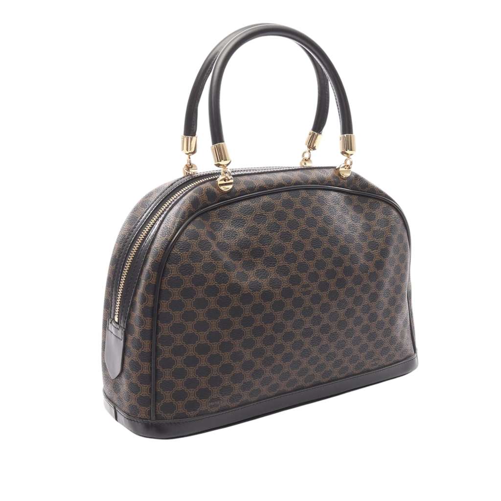 Celine Macadam Coated Canvas Handbag - Back view