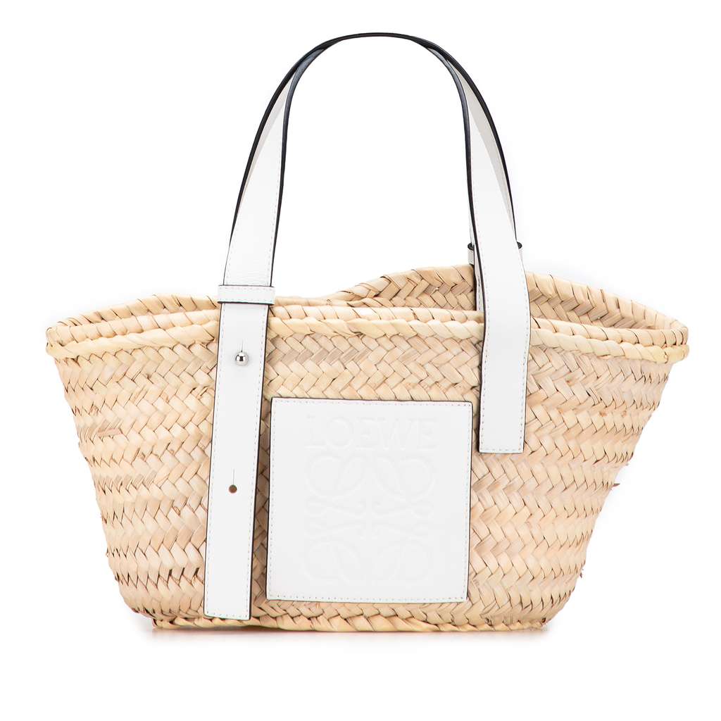 Loewe Small Raffia Basket Tote
