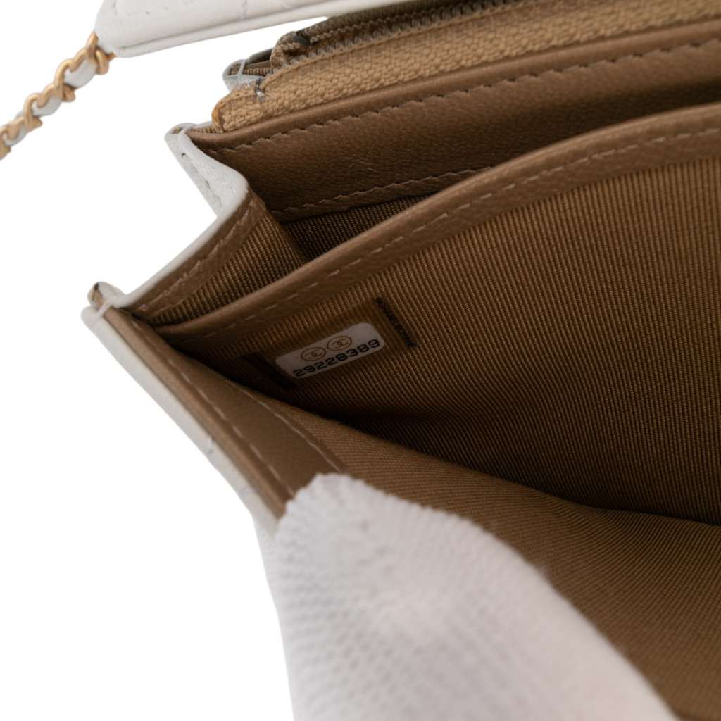 Chanel CC Quilted Goatskin Chic Pearls Wallet on Chain - 5