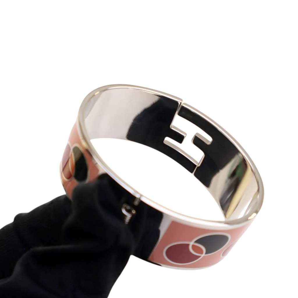 Fendi Enamel Fendista Hinged Bracelet - Side view