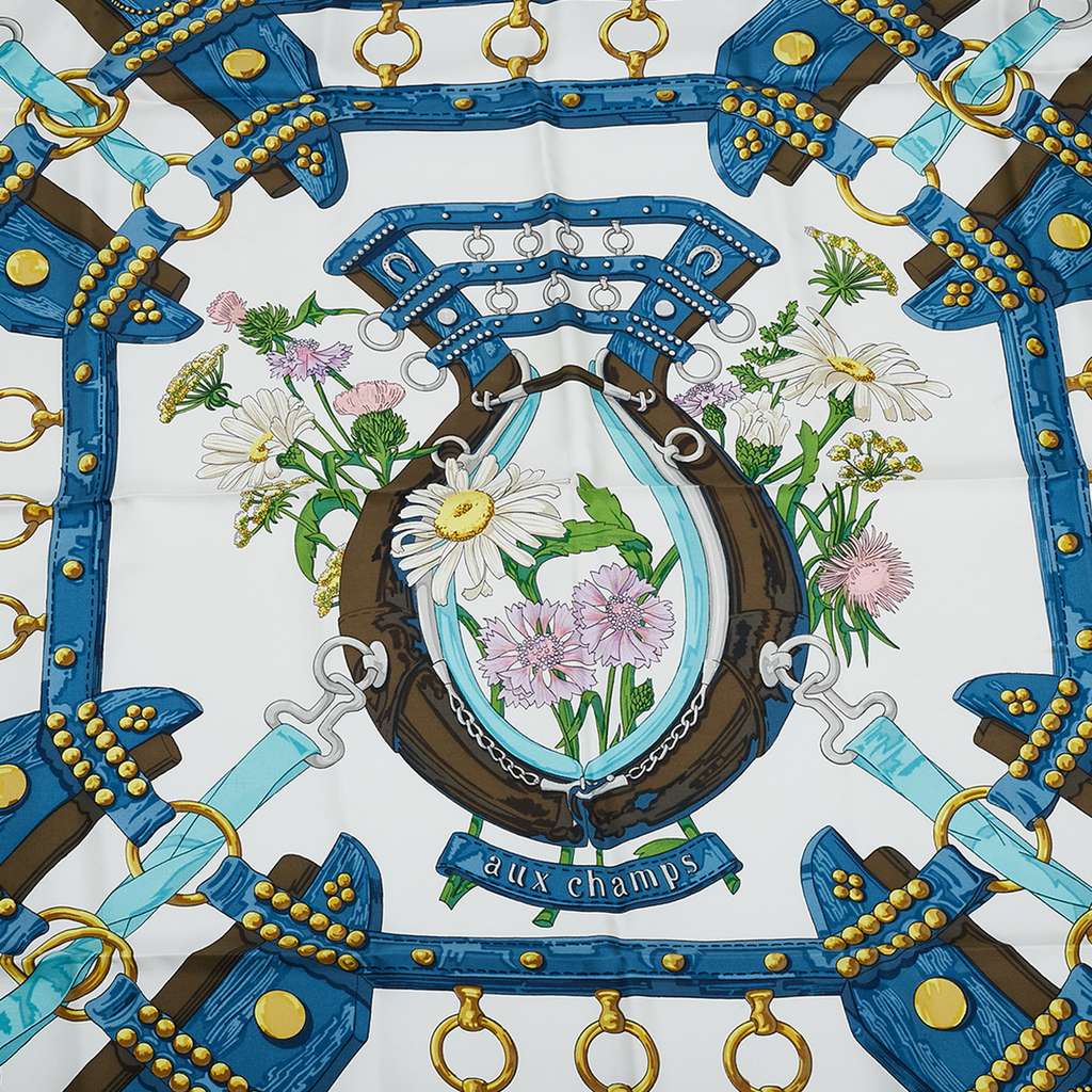 Hermès Aux Champs Silk Scarf - Detail 1