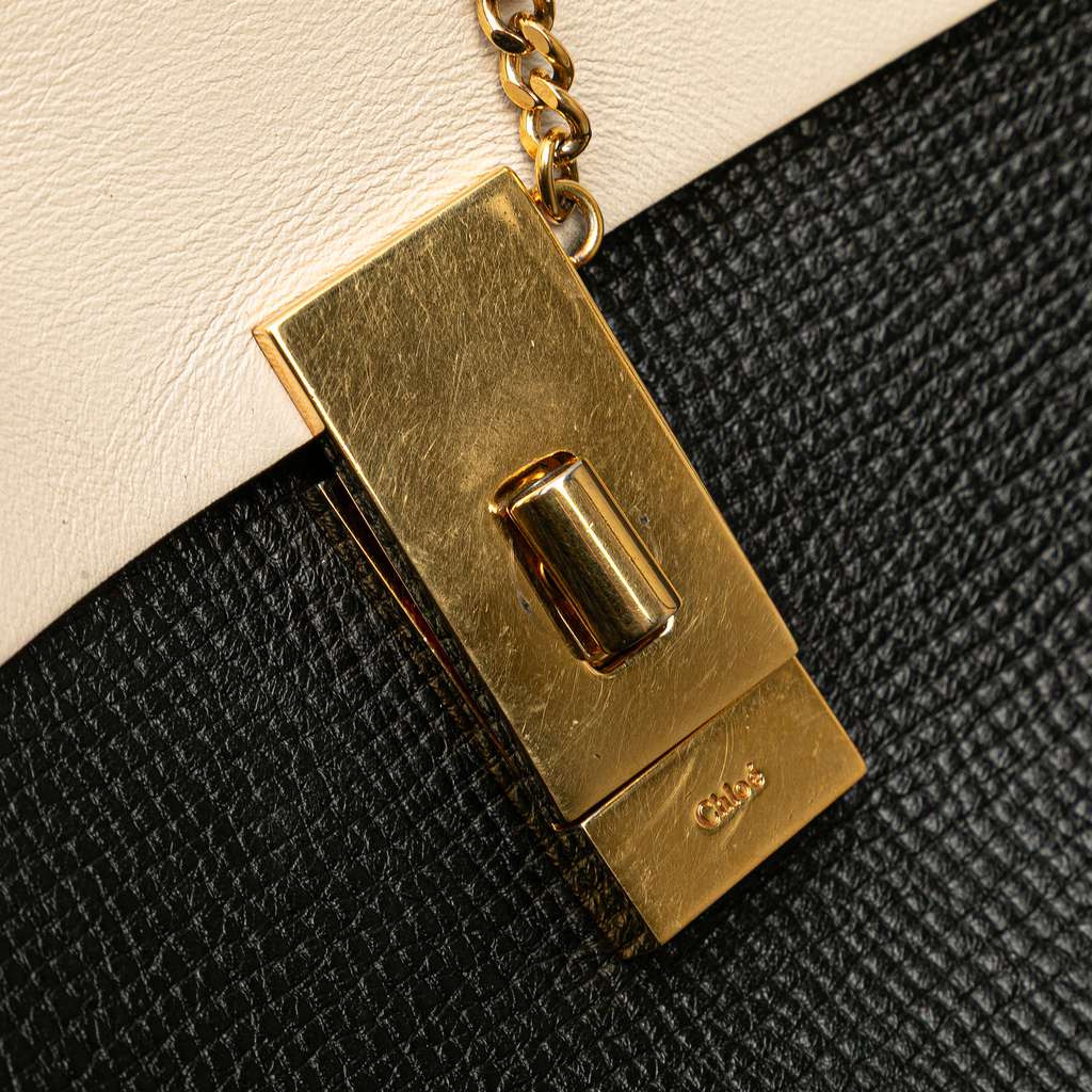 Chloé Small Bicolor Smooth and Grained Calfskin Drew Crossbody - Image 10