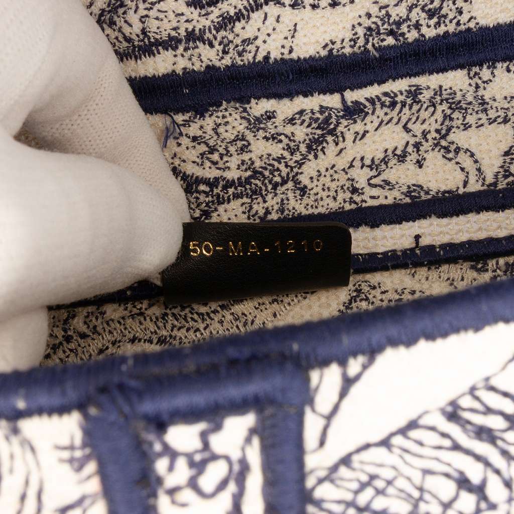 Dior Canvas Embroidered Toile de Jouy Saddle Bag - Side view