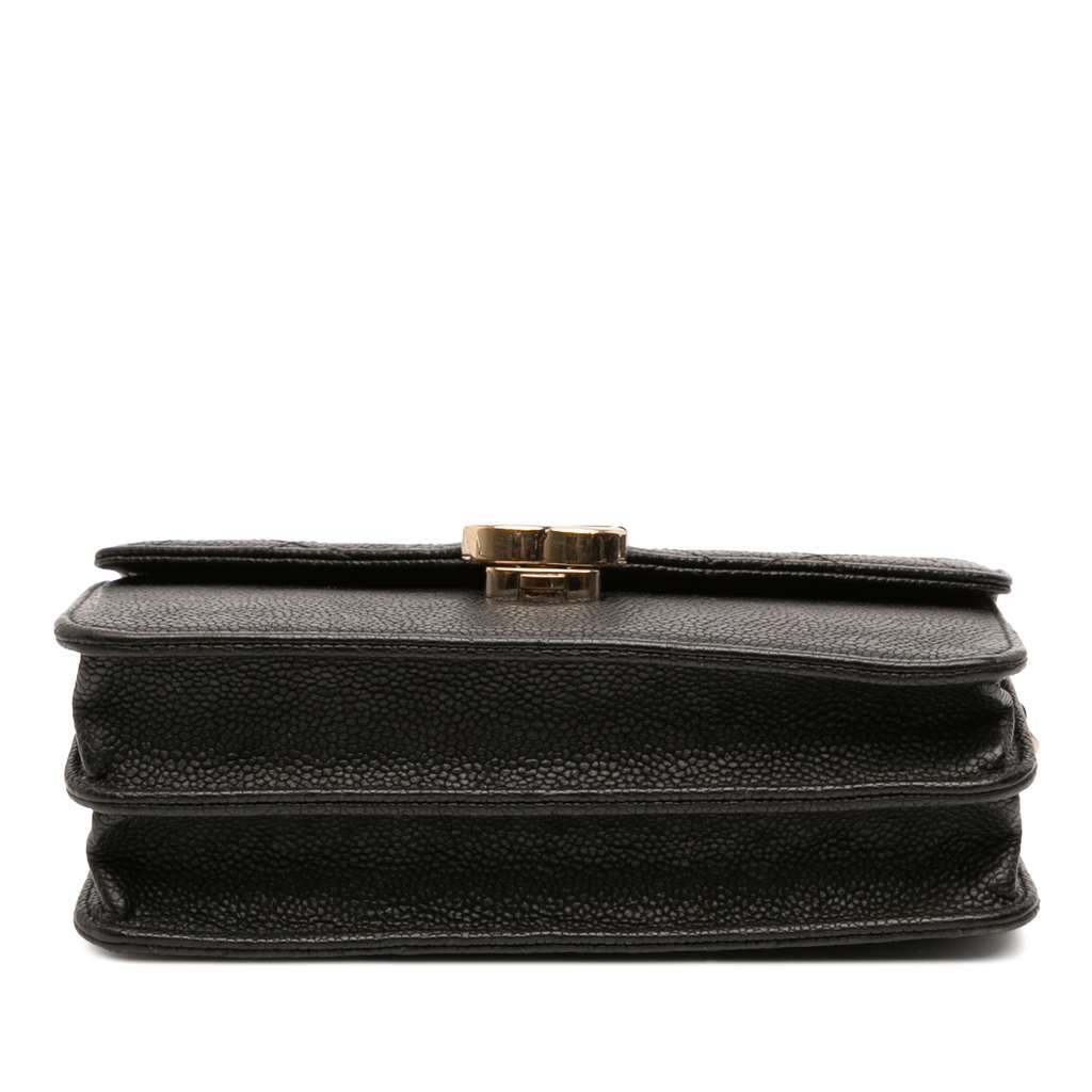 Chanel Paris-Cuba Square Quilted Caviar Thread Around Wallet On Chain - Image 6