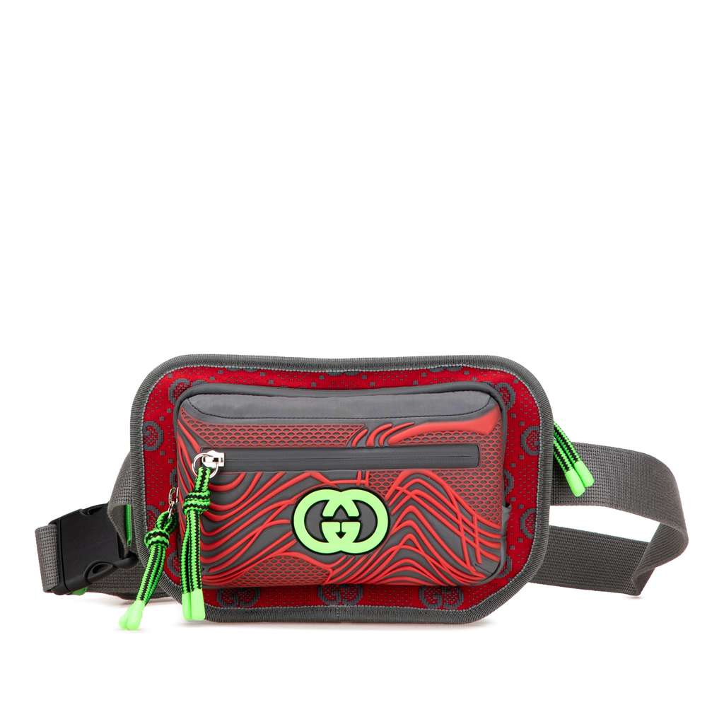 Gucci GG Nylon and Rubber Belt Bag