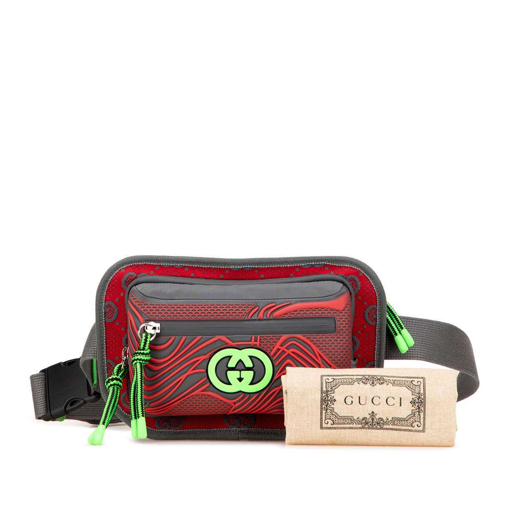Gucci GG Nylon and Rubber Belt Bag - Image 13