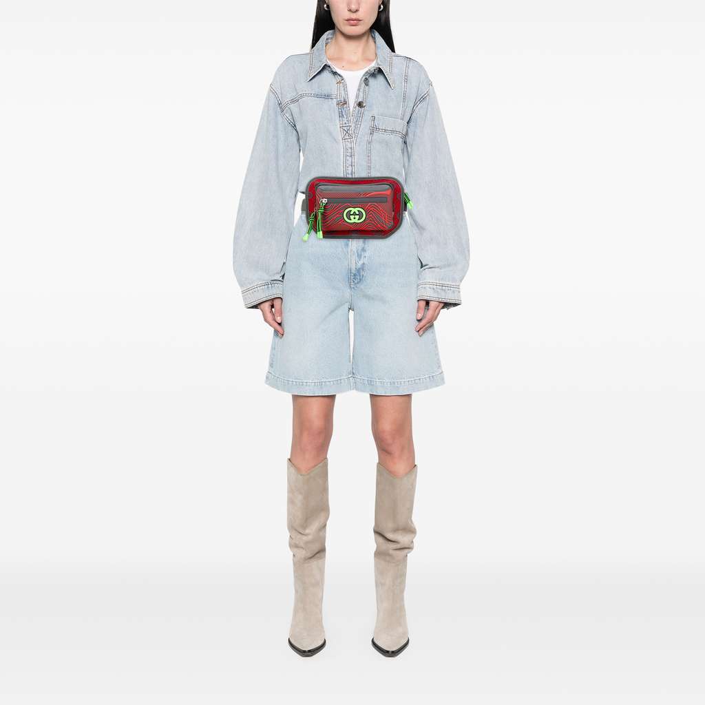 Gucci GG Nylon and Rubber Belt Bag - Image 12