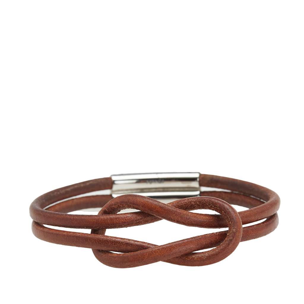 Hermès Leather Atame Knot Bracelet