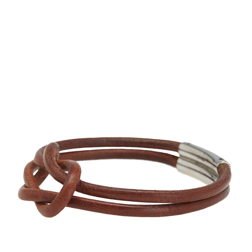 Hermès Leather Atame Knot Bracelet - Back view