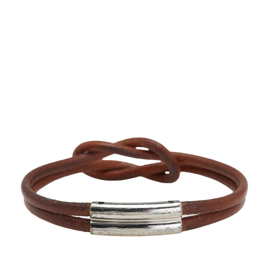 Hermès Leather Atame Knot Bracelet - Image 6