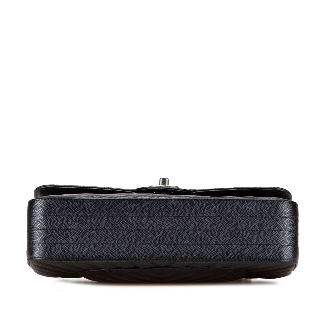 Chanel Medium Classic Chevron Caviar Double Flap - Image 6