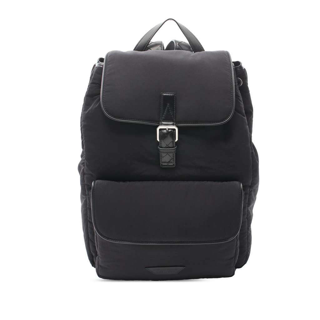 Bottega Veneta Intrecciato Trimmed Nylon Crossroad Backpack