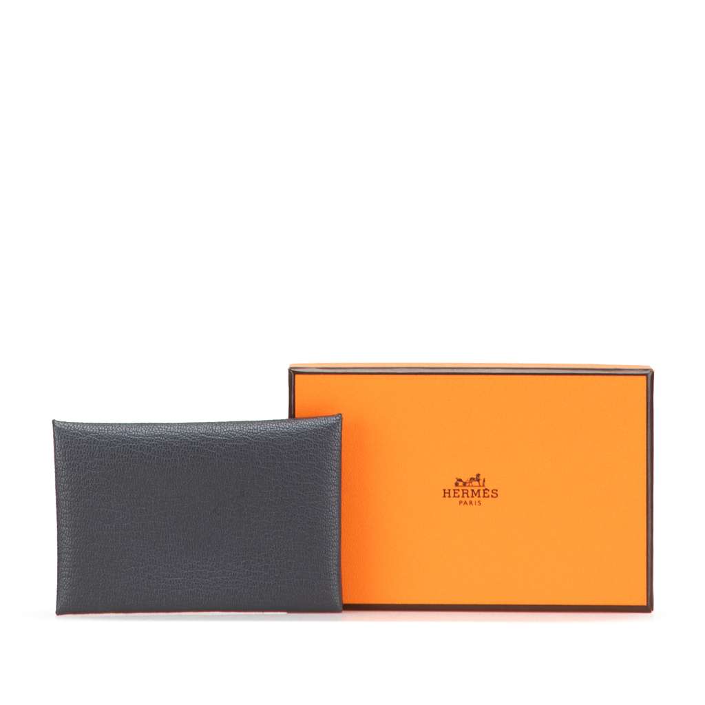 Hermès Chevre Mysore Calvi Duo Compact Verso Card Holder - Image 13