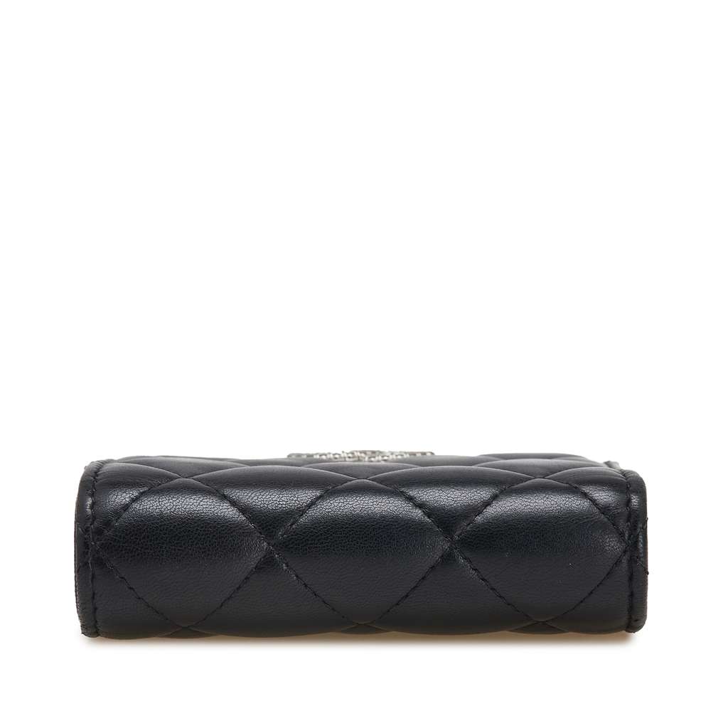 Chanel CC Quilted Lambskin Compact Bifold Wallet - Image 6