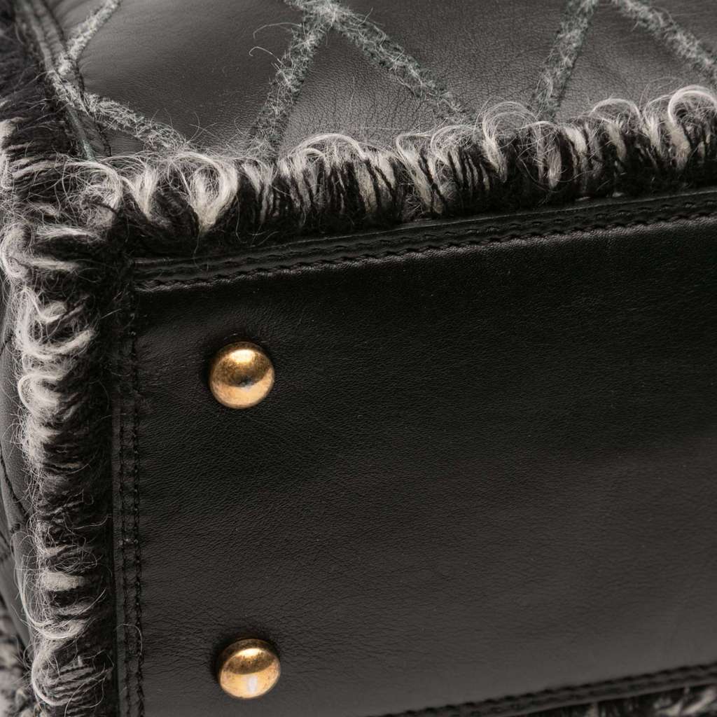Chanel CC Quilted Calfskin Tweedy Shopping Tote - Detail 2