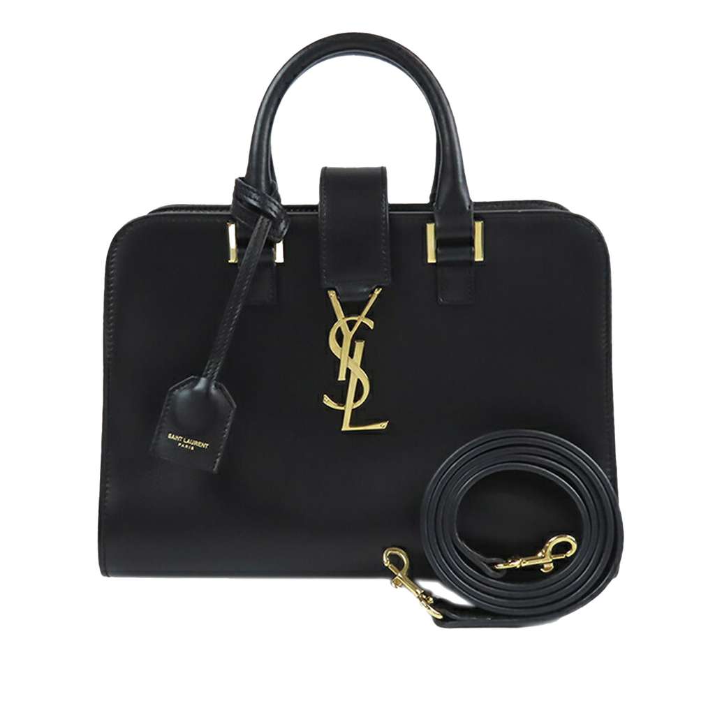 Saint Laurent Baby Leather Monogram Cabas Satchel