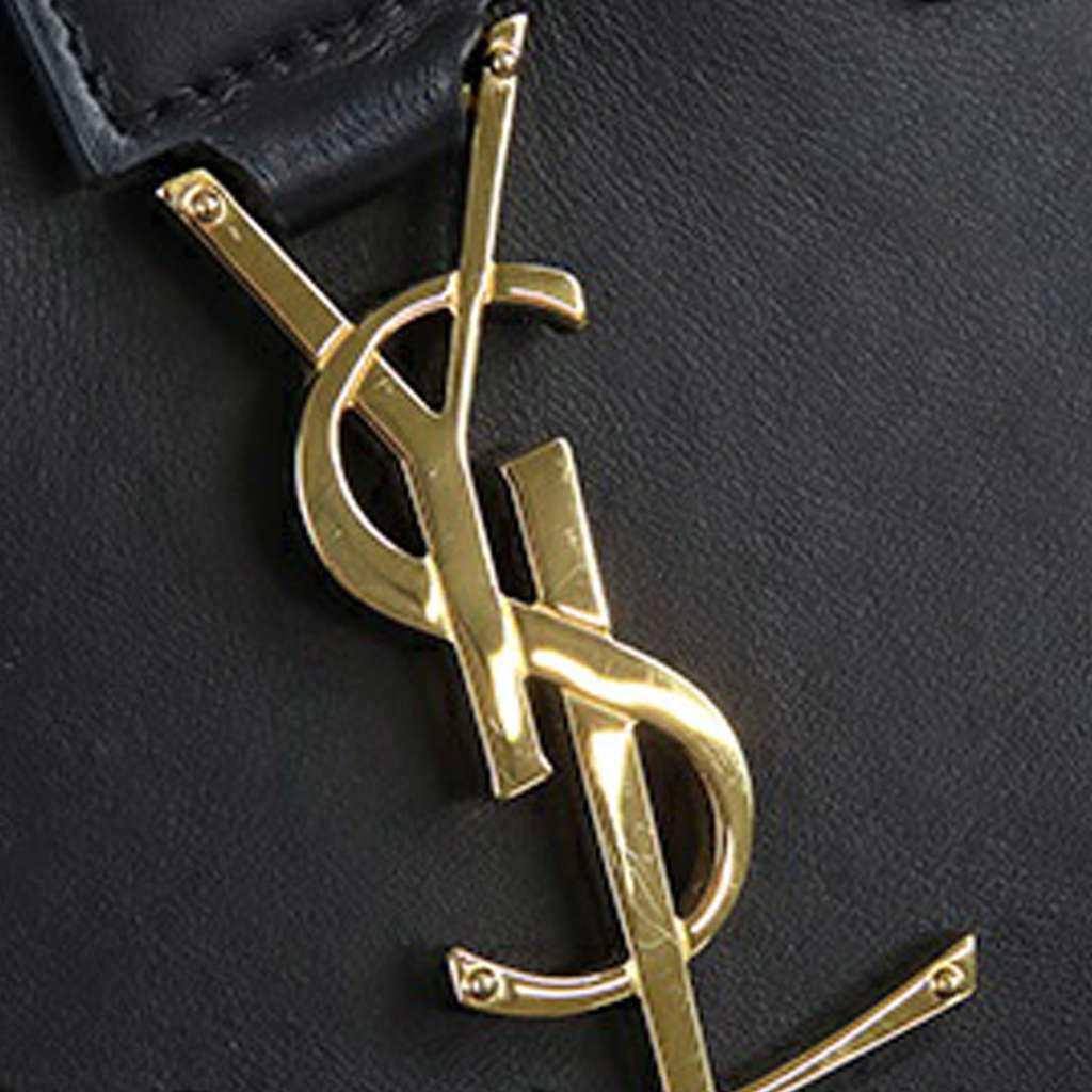 Saint Laurent Baby Leather Monogram Cabas Satchel - Detail 1