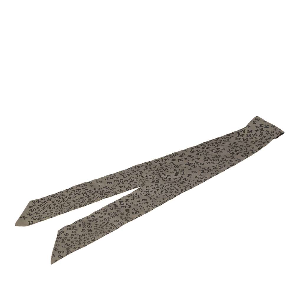 Hermès Scattered Letters Silk Twilly Scarf