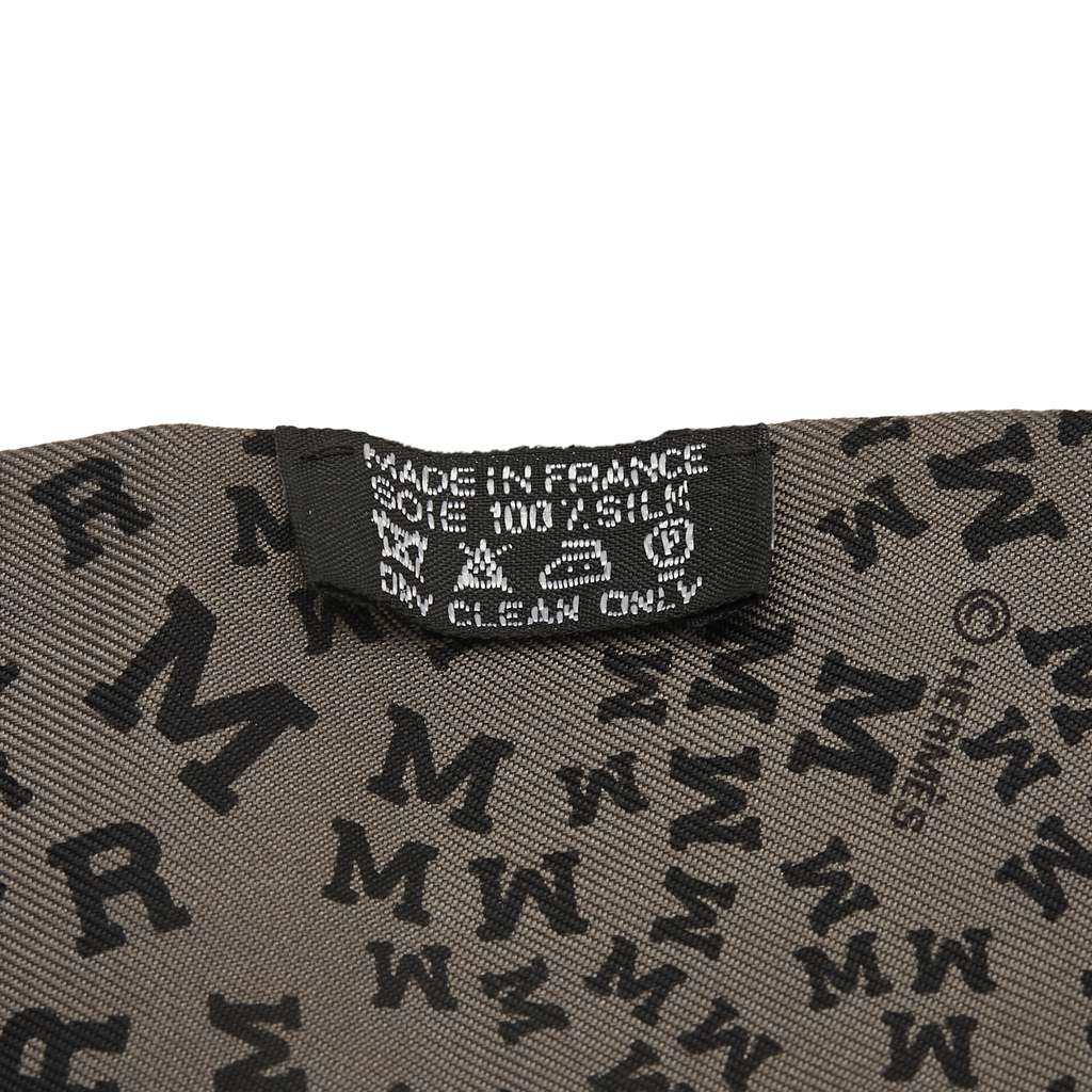 Hermès Scattered Letters Silk Twilly Scarf - Back view