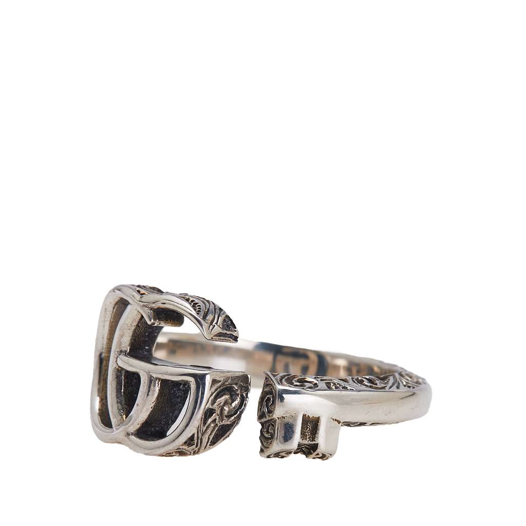 Gucci Sterling Silver GG Marmont Key Ring - 2